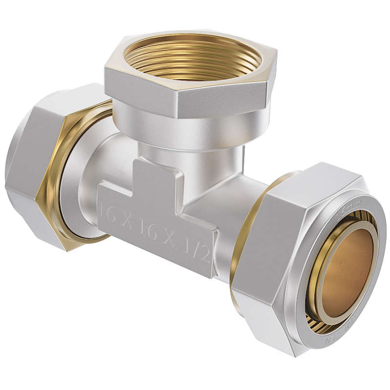 Mexen PEX-S verschraubter T-Stück PEX 16 x 1/2 Innengewinde x 16 - W97232-1612F16-00