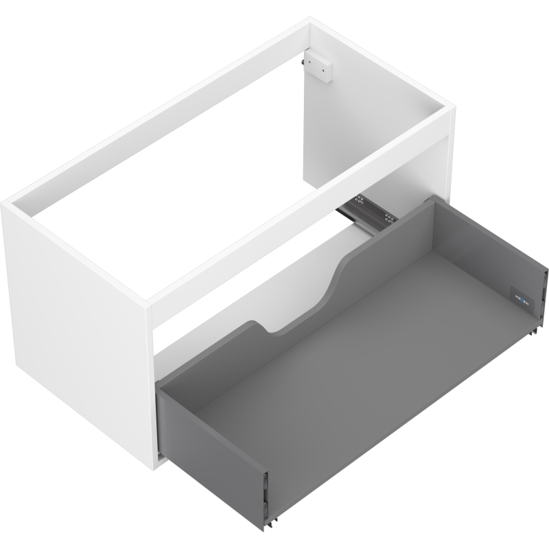 Mexen Box-A Korpus Waschbeckenschrank 90 cm, 1 Schublade, Weiß Matt - 91AX0-0900-470-1-01