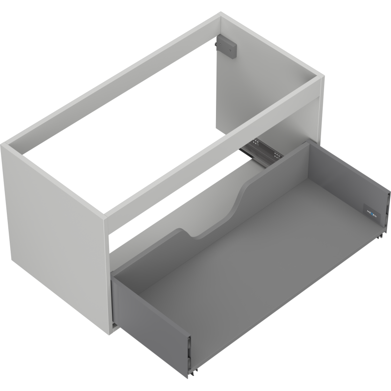 Mexen Box-A Waschtischunterschrank Korpus 90 cm, 1 Schublade, graues Matt - 91AX0-0900-470-1-62
