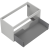 Mexen Box-A Waschtischunterschrank Korpus 90 cm, 1 Schublade, graues Matt - 91AX0-0900-470-1-62