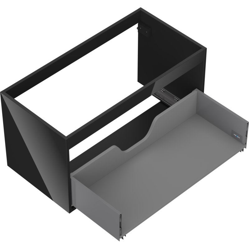 Mexen Box-A Unterschrankkorpus 90 cm, 1 Schublade, schwarz glänzend - 91AX0-0900-470-1-70