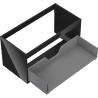 Mexen Box-A Unterschrankkorpus 90 cm, 1 Schublade, schwarz glänzend - 91AX0-0900-470-1-70