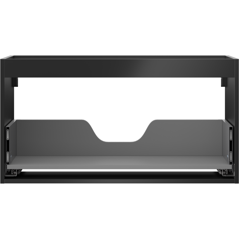 Mexen Box-A Korpus für Waschtischunterschrank 90 cm, 1 Schublade, Schwarz Matt - 91AX0-0900-470-1-71