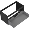 Mexen Box-A Korpus für Waschtischunterschrank 90 cm, 1 Schublade, Schwarz Matt - 91AX0-0900-470-1-71