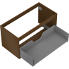 Mexen Box-A Unterschrankkorpus 90 cm, 1 Schublade, Nussbaum - 91AX0-0900-470-1-86