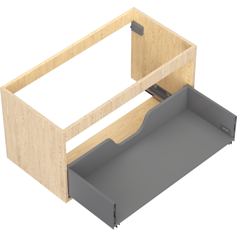 Mexen Box-A Waschtischunterschrank-Korpus 90 cm, 1 Schublade, Eiche - 91AX0-0900-470-1-81