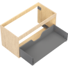 Mexen Box-A Waschtischunterschrank-Korpus 90 cm, 1 Schublade, Eiche - 91AX0-0900-470-1-81