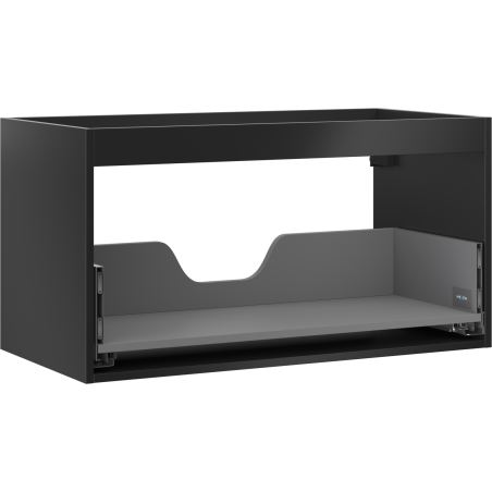 Mexen Box-A Korpus für Waschtischunterschrank 90 cm, 1 Schublade, Schwarz Matt - 91AX0-0900-470-1-71