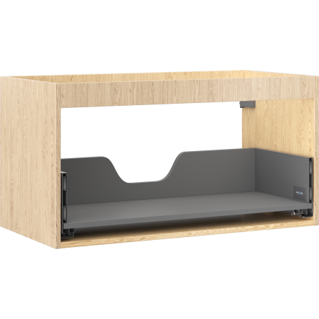 Mexen Box-A Waschtischunterschrank-Korpus 90 cm, 1 Schublade, Eiche - 91AX0-0900-470-1-81