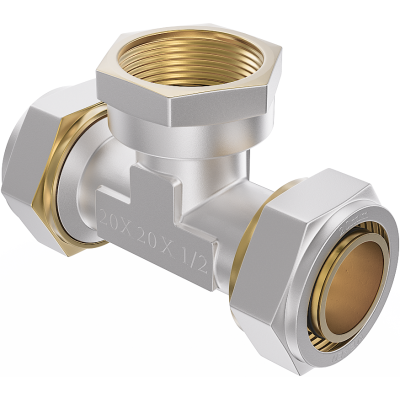 Mexen PEX-S T-Stück verschraubt PEX 20 x 1/2 IG x 20 - W97232-2012F20-00