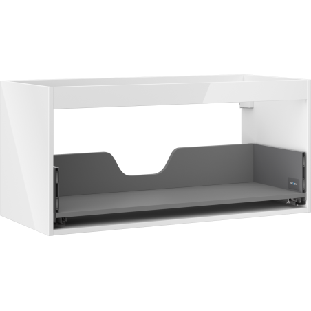 Mexen Box-A Korpus des Waschtischunterschranks 100 cm, 1 Schublade, weiß glänzend - 91AX0-1000-470-1-00
