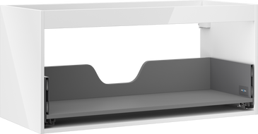 Mexen Box-A Korpus des Waschtischunterschranks 100 cm, 1 Schublade, weiß glänzend - 91AX0-1000-470-1-00