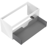 Mexen Box-A Korpus des Waschtischunterschranks 100 cm, 1 Schublade, weiß glänzend - 91AX0-1000-470-1-00