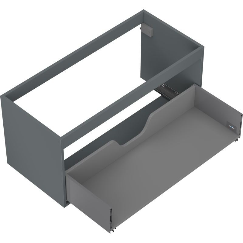 Mexen Box-A Unterschrank-Korpus 100 cm, 1 Schublade, Grafit Matt - 91AX0-1000-470-1-66