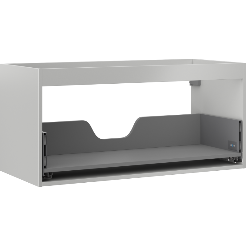 Mexen Box-A Korpus für Waschtischunterschrank 100 cm, 1 Schublade, Grau Matt - 91AX0-1000-470-1-62