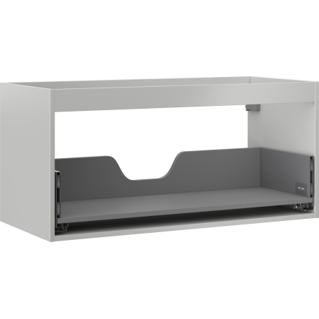 Mexen Box-A Korpus für Waschtischunterschrank 100 cm, 1 Schublade, Grau Matt - 91AX0-1000-470-1-62