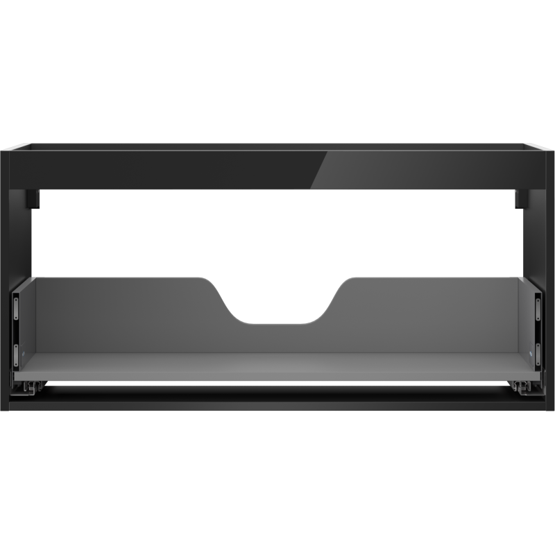 Mexen Box-A Unterschranken-Korpus 100 cm, 1 Schublade, Schwarz Hochglanz - 91AX0-1000-470-1-70