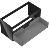 Mexen Box-A Unterschranken-Korpus 100 cm, 1 Schublade, Schwarz Hochglanz - 91AX0-1000-470-1-70