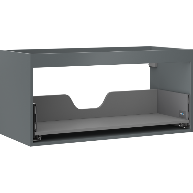 Mexen Box-A Unterschrank-Korpus 100 cm, 1 Schublade, Grafit Matt - 91AX0-1000-470-1-66