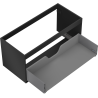 Mexen Box-A Waschtischunterschrank 100 cm, 1 Schublade, schwarz matt - 91AX0-1000-470-1-71