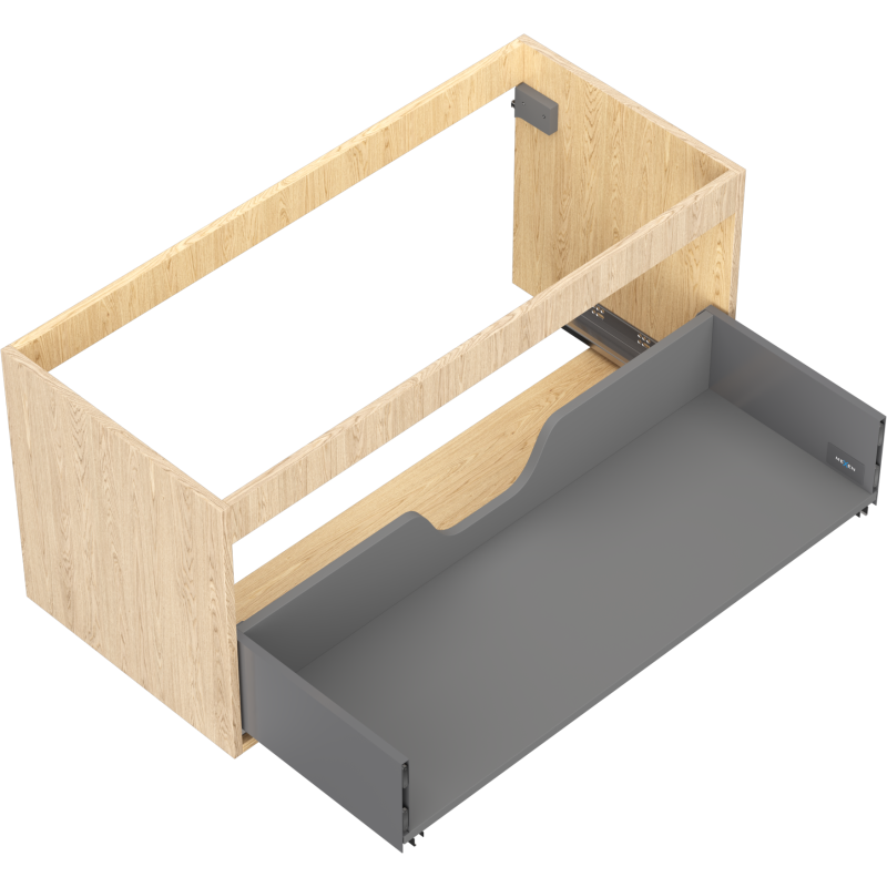 Mexen Box-A Korpus des Waschtischunterschranks 100 cm, 1 Schublade, Eiche - 91AX0-1000-470-1-81