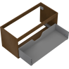 Mexen Box-A Unterschrankkorpus 100 cm, 1 Schublade, Nussbaum - 91AX0-1000-470-1-86