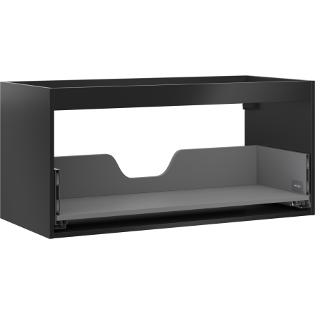 Mexen Box-A Waschtischunterschrank 100 cm, 1 Schublade, schwarz matt - 91AX0-1000-470-1-71