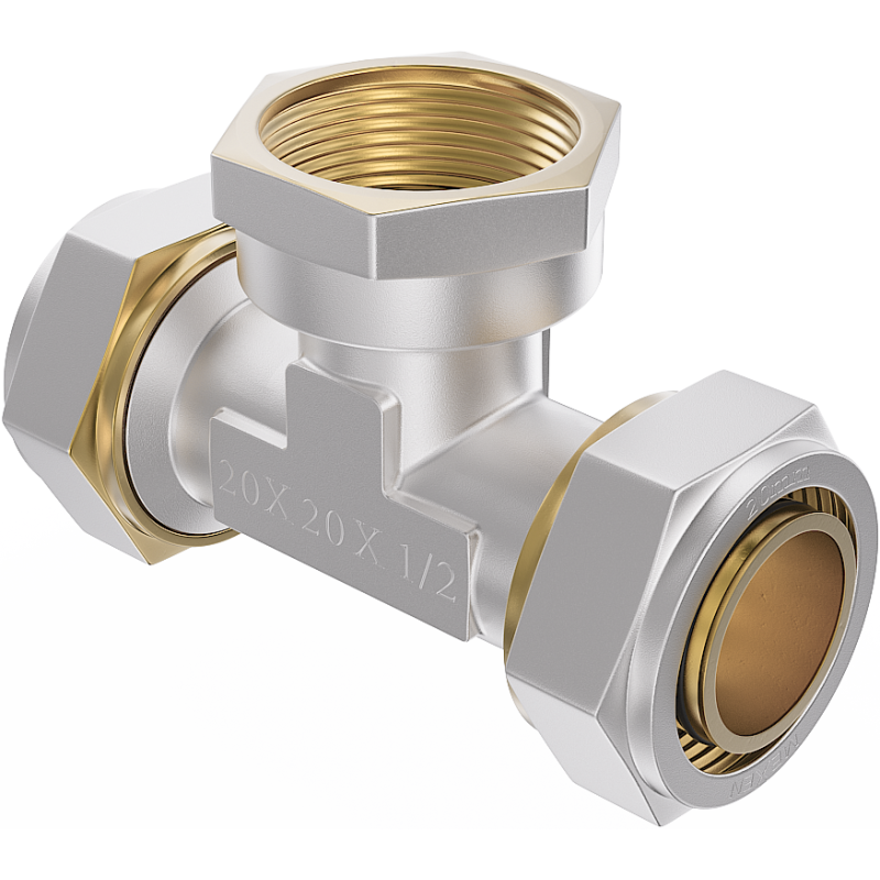 Mexen PEX-S Verschraubter PEX T-Stück 32 x 3/4 IG x 32 - W97232-3234F32-00