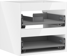 Mexen Box-A Schrankkorpus für Waschtisch 50 cm, 2 Schubladen, weiß glänzend - 91AX0-0500-470-2-00