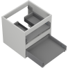 Mexen Box-A Korpus Waschtischunterschrank 50 cm, 2 Schubladen, Grau Matt - 91AX0-0500-470-2-62