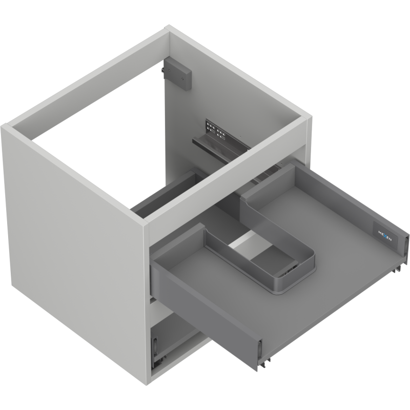 Mexen Box-A Korpus Waschtischunterschrank 50 cm, 2 Schubladen, Grau Matt - 91AX0-0500-470-2-62