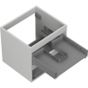 Mexen Box-A Korpus Waschtischunterschrank 50 cm, 2 Schubladen, Grau Matt - 91AX0-0500-470-2-62