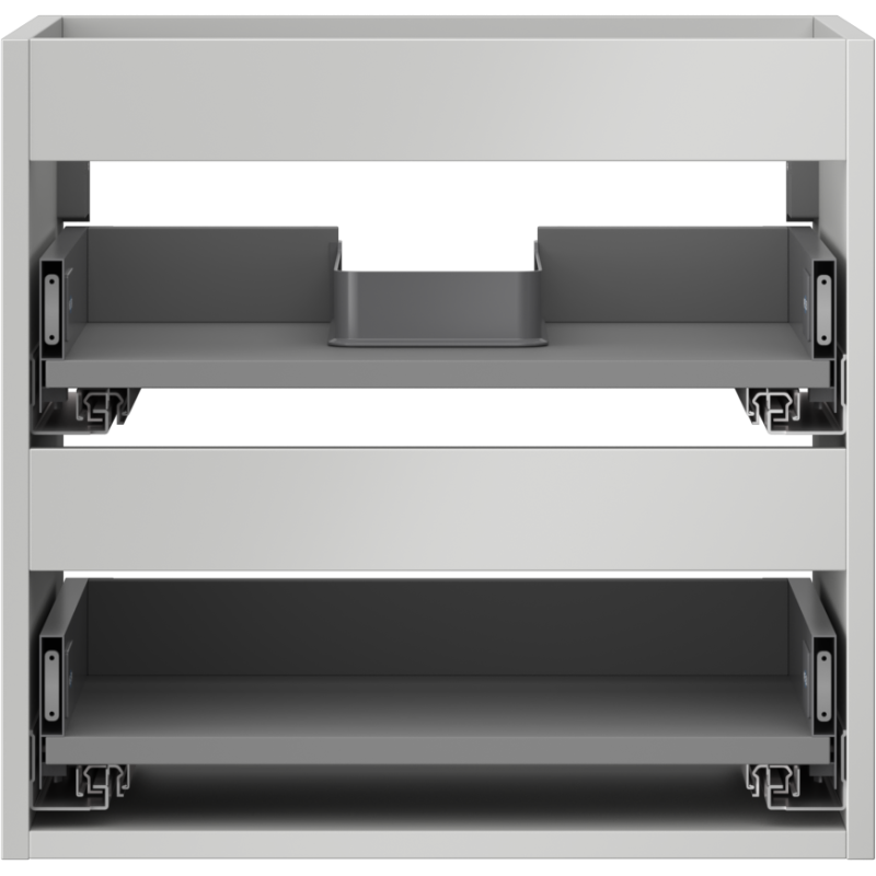 Mexen Box-A Korpus Waschtischunterschrank 50 cm, 2 Schubladen, Grau Matt - 91AX0-0500-470-2-62