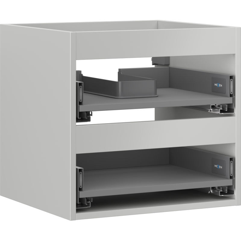 Mexen Box-A Korpus Waschtischunterschrank 50 cm, 2 Schubladen, Grau Matt - 91AX0-0500-470-2-62