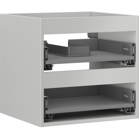 Mexen Box-A Korpus Waschtischunterschrank 50 cm, 2 Schubladen, Grau Matt - 91AX0-0500-470-2-62