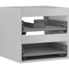 Mexen Box-A Korpus Waschtischunterschrank 50 cm, 2 Schubladen, Grau Matt - 91AX0-0500-470-2-62