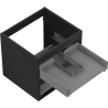 Mexen Box-A Korpus Waschtischschrank 50 cm, 2 Schubladen, Schwarz Matt - 91AX0-0500-470-2-71