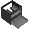 Mexen Box-A Korpus Waschtischschrank 50 cm, 2 Schubladen, Schwarz Matt - 91AX0-0500-470-2-71