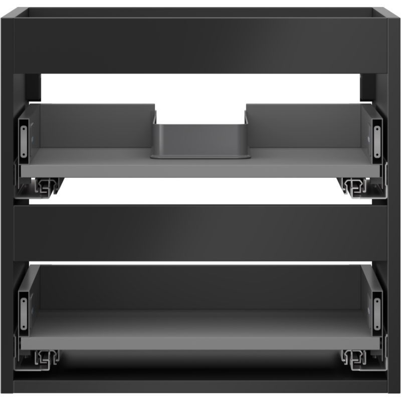 Mexen Box-A Korpus Waschtischschrank 50 cm, 2 Schubladen, Schwarz Matt - 91AX0-0500-470-2-71