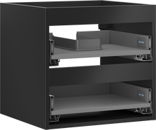 Mexen Box-A Korpus Waschtischschrank 50 cm, 2 Schubladen, Schwarz Matt - 91AX0-0500-470-2-71