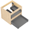 Mexen Box-A Korpus Waschtischschrank 50 cm, 2 Schubladen, Eiche - 91AX0-0500-470-2-81