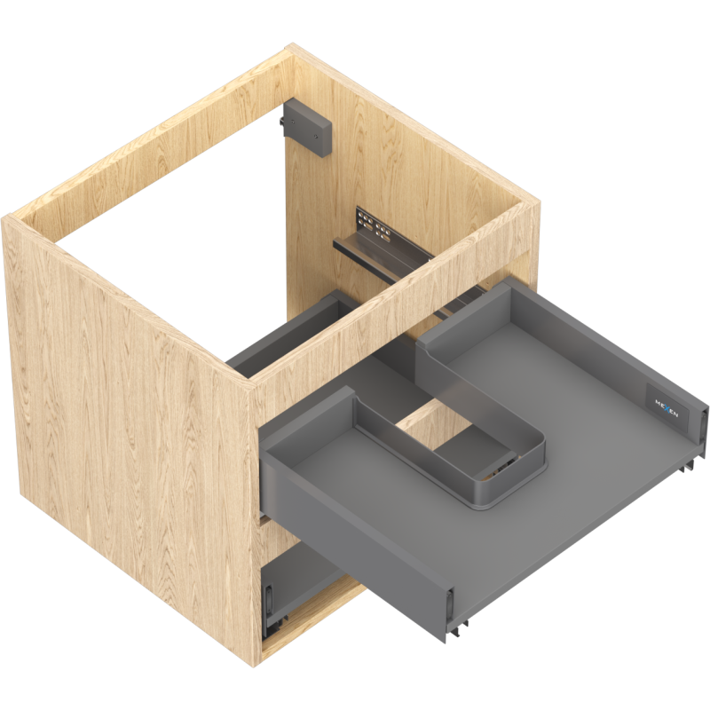 Mexen Box-A Korpus Waschtischschrank 50 cm, 2 Schubladen, Eiche - 91AX0-0500-470-2-81