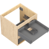 Mexen Box-A Korpus Waschtischschrank 50 cm, 2 Schubladen, Eiche - 91AX0-0500-470-2-81