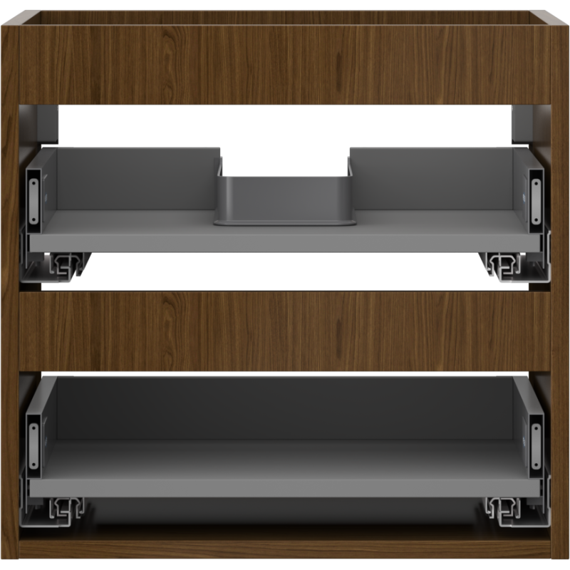 Mexen Box-A Unterwaschtisch-Korpus 50 cm, 2 Schubladen, Nussbaum - 91AX0-0500-470-2-86