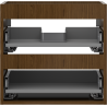 Mexen Box-A Unterwaschtisch-Korpus 50 cm, 2 Schubladen, Nussbaum - 91AX0-0500-470-2-86