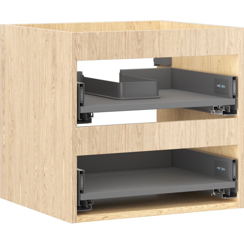 Mexen Box-A Korpus Waschtischschrank 50 cm, 2 Schubladen, Eiche - 91AX0-0500-470-2-81