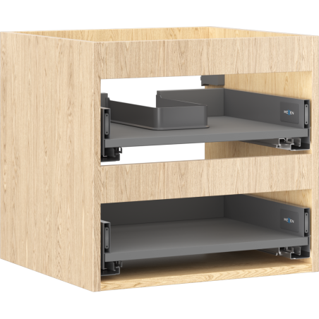 Mexen Box-A Korpus Waschtischschrank 50 cm, 2 Schubladen, Eiche - 91AX0-0500-470-2-81