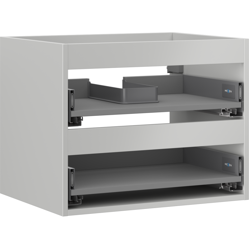 Mexen Box-A Korpus für Waschtischunterschrank 60 cm, 2 Schubladen, Grau Matt - 91AX0-0600-470-2-62