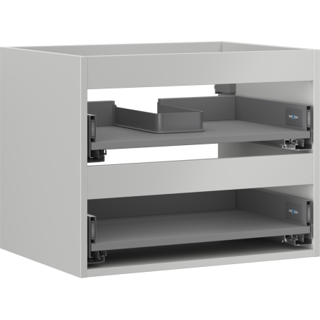 Mexen Box-A Korpus für Waschtischunterschrank 60 cm, 2 Schubladen, Grau Matt - 91AX0-0600-470-2-62