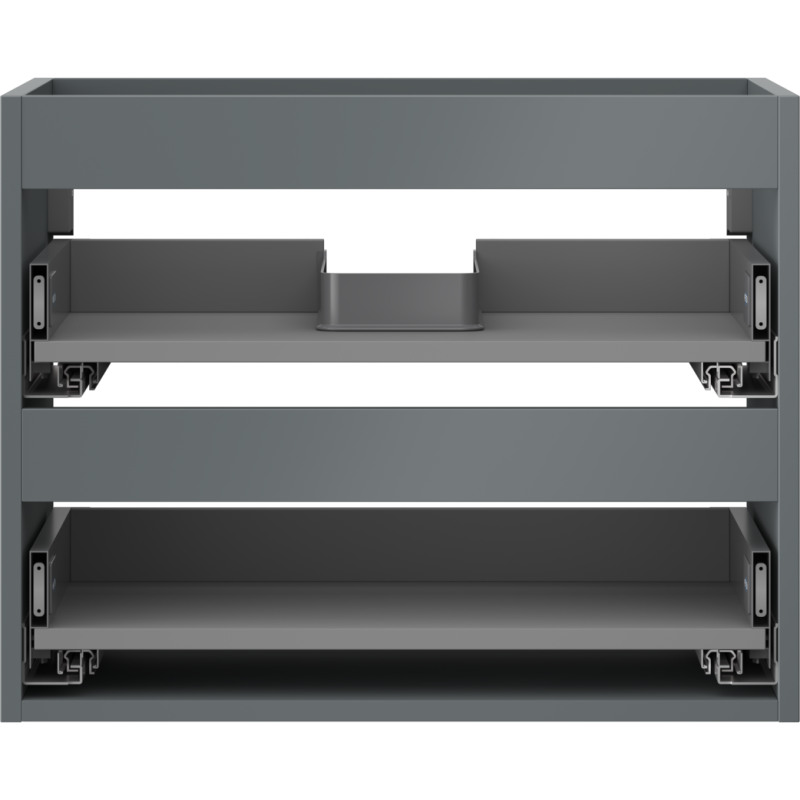Mexen Box-A Korpus für Waschtischunterschrank 60 cm, 2 Schubladen, Graphit matt - 91AX0-0600-470-2-66